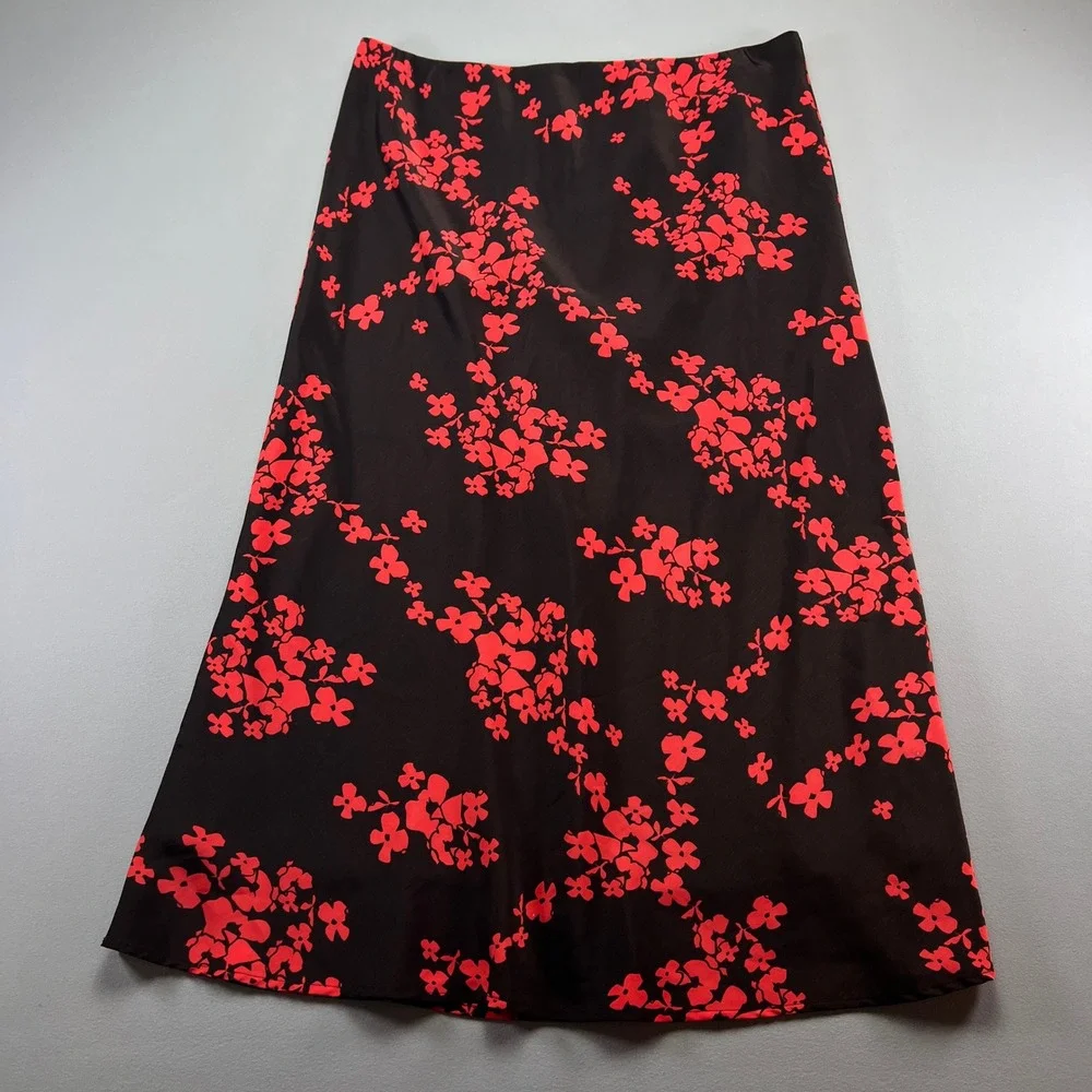 Cato Maxi Skirt Womens Large Multicolor Floral Bohemian Resort Wear Pull On